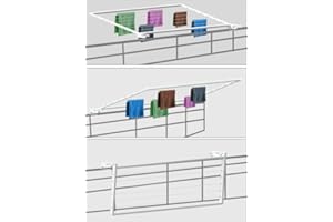 Flo.mar Stendibiancheria da Balcone ribaltabile-Stendino da Balcone-Stendibiancheria da parete-stendibiancheria da balcone D. 200x70x3 cm Bianco