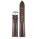 18mm braun Luxus einzigartige Uhrenarmbänder echtes Kalbsleder Armbänder Eidechse Muster leichte Polsterung