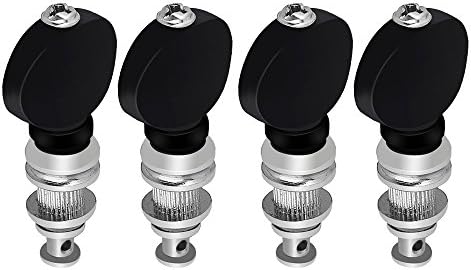 Yibuy Black 4 String Machine Heads Ukulele Tuning Pegs Set of 4