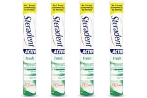 ActiveFresh Denture Cleaning Tablets x120 Tabs + Free Tetra-Sole™ Storage Pouch- Daily Denture Cleaning Home & Hatch Bundle of Steradents Tablets - Pack of Four
