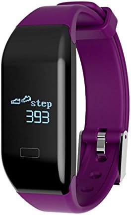 Smart Bracelet Sports Fitness Tracker Heart Rate Bluetooth pedometer bracelet Depth waterproof Monitoring Sleep , Purple
