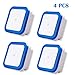 Price comparison product image [Upgrade 2018] EU Plug - 4-Pack Led Night LightDusk to Dawn Led Night Lamp, Plug-and-Play Automatic Wall Night Lights Interchangeable 1W - Blue[Energy Class A+]