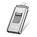 Produktbild USB-Flash-Laufwerk 128GB iPhone Memory Stick, Auanoz Thumb Stick USB 3.0 Memory Stick kompatibel iPhone iPad Android und Computer (Silber-128GB-3.0)