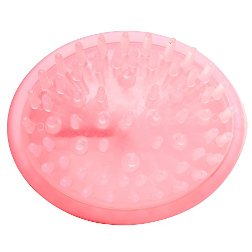 sumaju Kopf Dusche Massagegerät, Shampoo Kopfhaut Reinigung Kamm Massage Scrub Haar Bürste rose - 4