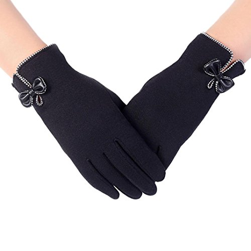 Preisvergleich Produktbild Transer Damen-Handschuhe, Touchscreen-Handschuhe, modisch, Handschuhe für Mädchen und Frauen für Winter, warm, Handschuhe aus Baumwolle, zum Motorradfahren / Reiten