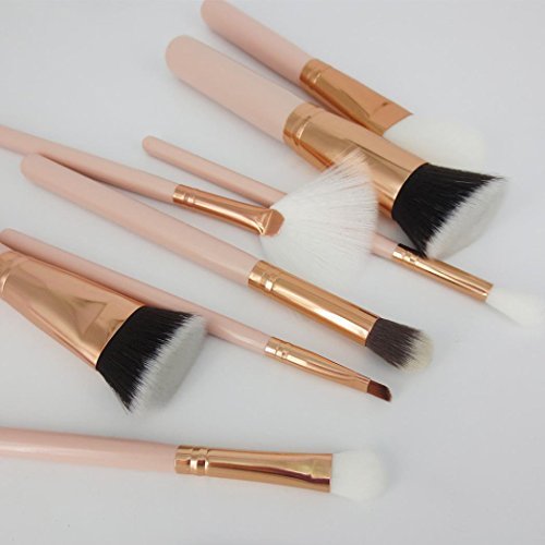 Coolster 8pcs Kosmetische Multicolor -Gesicht Make-up Pinsel Kits für Die Lippen Wange Augenbrauen Lidschatten Pinsel Set - 6