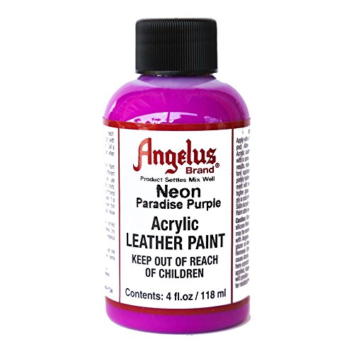 AngelusLeather Paint, 4 Ounce Jar, Neon Paradise Purple