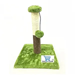 Cat Scratching Post with Sisal Rope and Hanging Ball for Cats (Colour May Vary)