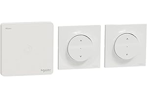 Schneider Electric - Wiser, Kit volets roulants connectés - 2 inter VR odace + passerelle wifi + 2 Plaq styl blc 1P - CCTFR5202
