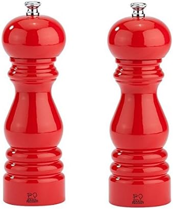 Peugeot Set Paris Pepper And Salt Mill&nbsp;&ndash;&nbsp;Poppy Red Lacquered, 18&nbsp;cm