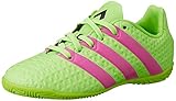  adidas Ace 16.4 IN J, Botas de fútbol Unisex niños, Verde/Rosa/Negro (Versol/Rosimp/Negbas), 38 1/2 EU