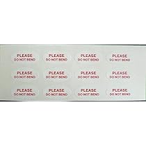 Post-Aufkleber „Bitte Nicht Knicken“ – 12 Stück, Oval 40x20 Mm, Selbstklebend, Rot Auf Weiß