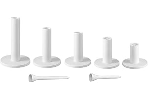 BETTGOLF 5 Pcs Golf Rubber Tees and 2 Pcs plastic tees for in Different Sizes for Golf Practice Mat