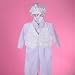 Dressy Daisy Baby Boys' 5 Pcs Baptism Christening Outfit Suit Vast Cap White Infant Size 6-9 Months White