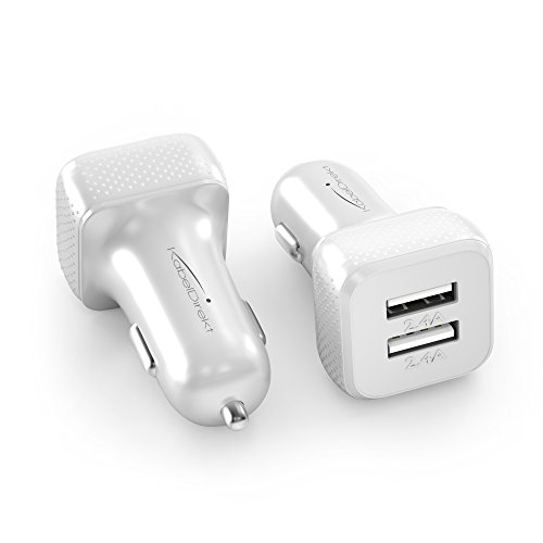 KabelDirekt intelligentes Dual USB KFZ Ladegerät (Car Charger) 4.8 A (2x 2.4 A) für 12-18 Volt KFZ Steckdosen weiß – TOP Series - 4