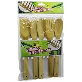 AEE&reg; 5-Piece Large Size Natural Bamboo Spoon Spatula Kitchen Wooden Spoon Set 30cm