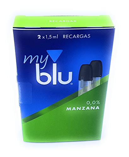 2 Recargas MyBlu MANZANA 0,0% nicotina - SIN NICOTINA