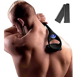 BaKblade Back Shaver 2.0, Tondeuse Corps Homme Rasoir Manuel Dos Epilation Rasoir Corps Homme Le Cadeau Parfait Pour Votre Homme (DIY), 2 Lames De Rasoir