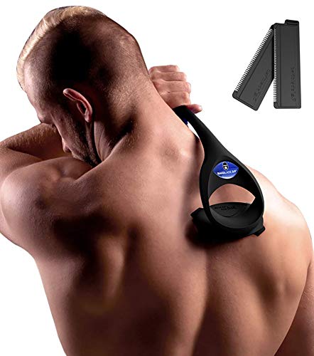 BaKblade Back Shaver 2.0, Tondeuse Corps Homme Rasoir Manuel Dos Epilation Rasoir Corps Homme Le Cadeau Parfait Pour Votre Homme (DIY), 2 Lames De Rasoir