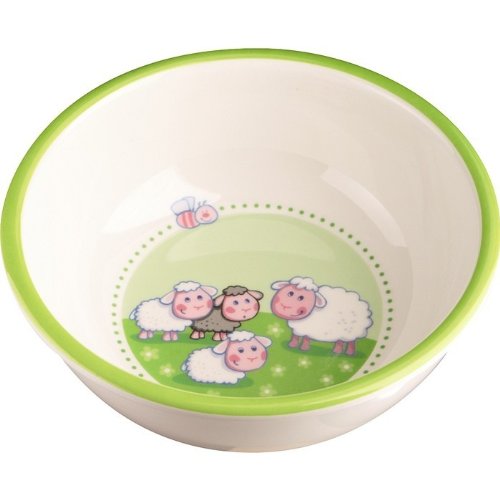Preisvergleich Produktbild HABA Schüssel Bauernhof, weiß / grün
