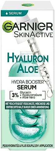 Garnier Siero idratante per una pelle tonica e luminosa, con aloe vera lenitiva e acido ialuronico, Skin Active, 30 ml