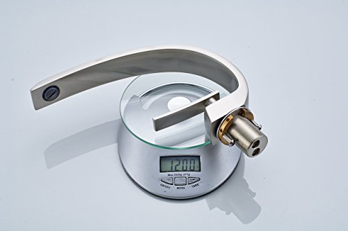 Timaco Wasserhahn Bad Nickel Gebürstet Waschbecken Armatur für Badzimmer - 5