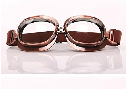 HUWQX Motorcycle Goggles Retro glasses PC ABS Harley-style wind-resistant sand hardening coating Wear-resistant anti-UV labor insurance glasses Bronze frame , 2#