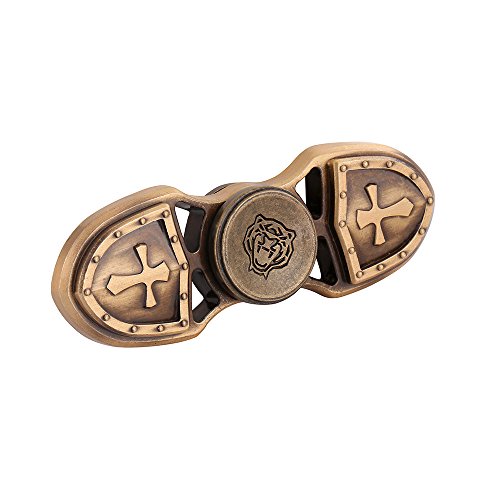 Fidget Spinner - Fidget Toy For ADD And ADHD - Stress Relief Toy Metal Hand Spinner - Ceramic Bearing - Non 3D Printed (Brass Gold)