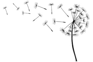 ARTISTIC SPONGE Flying Pusteblume wiederverwendbare Schablone A3 A4 A5 & größere Größen Shabby Chic Modern / F31 (PVC wiederverwendbare Schablone, A5 Größe – 148 x 210 mm, 14,7 x 21,1 cm)