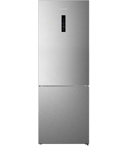 Réfrigérateur Combiné Cecotec 456L No Frost - Inox - Classe C - Compresseur Inverter - 201x59.5cm - Technologie VIP
