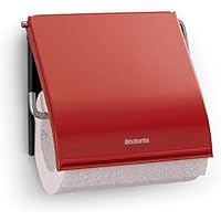Brabantia 107863 - Portarrollos de papel higiénico, color rojo pasión