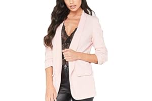 Candid Styles Womens Ladies Ruffle Frill 3/4 Sleeve Stylish New Long-Line Dust Coat Blazer 8-26