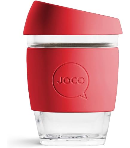 Joco Tazza Da Caffè Riutilizzabile In Vetro 12 Oz (355ml) - Colore Bluestone, Ecologica E Perfetta Per Ufficio - 4