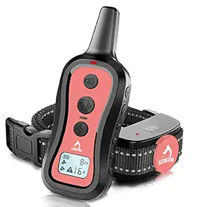 PATPET Dog Training Collar- Dog Shock Collar with Remote, w/3 Training Modes, Beep, Vibration and Shock, Up to 1000 ft Remote Range, Rainproof for Small Medium Large Dogs