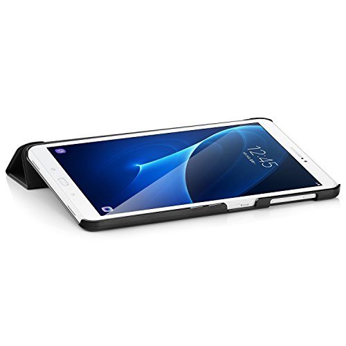 IVSO® Ultra Schlank Ständer Slim Leder zubehör Schutzhülle für Samsung Galaxy Tab A 10.1 Zoll Wi-Fi/ LTE (2016) SM-T580N/SM-T585N Tablet-PC perfekt geeignet, Schwarz - 6