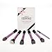 Savisto 6 Piece Essential Kabuki Make Up Brush Set in Purple - Professional Synthetic Makeup Brushes & Stylish Gift Box