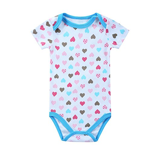 JIAJIA Unisex Newborn Baby Sweet Heart Bodysuit Romper Onesies 3-6 Months
