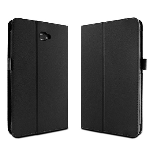 Samsung Galaxy Tab A 10.1 Hülle Case, Infiland Slim Fit Folio PU-lederne dünne Kunstleder Schutzhülle Cover Tasche für Samsung Galaxy Tab A 10.1 Zoll Wi-Fi/ LTE (2016) SM-T580N/SM-T585N Tablet-PC(mit Auto Schlaf / Wach Funktion)(Schwarz) - 3