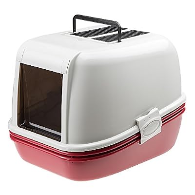 Ferplast, Magix maison de toilette pour chats, colori bordeaux