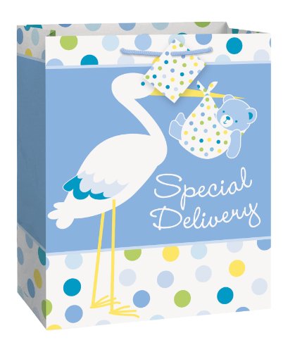 Baby Shower Baby Boy Blue Gift Bag Large