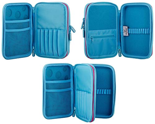 Ofsign Sports Dual Layer Pencil Case for Boys â Multi-Use Pencil Box for Girls with Mesh Pocket, Stationery Items Organizer, Large Capacity Pencil Pouch (Football Art, Pink) - Image 5