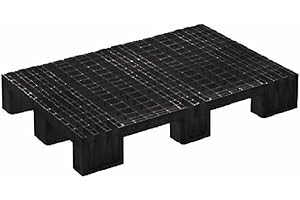 PACK SERVICES SRL Pallet in plastica riciclata (HDPE), Mis. 800 L x 1200 P x 135 H mm, con 9 piedi, piano forato, portata statica 1800 Kg, portata dinamica 600 Kg