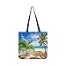 Produktbild Restaurants Paradise Beach Einstellungen SHAOKAO SHAOKAO Canvas Tote Handtasche Schultertasche Crossbody Taschen Geldbörsen für Männer und Frauen Einkaufstasche