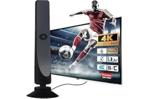 TELODA 2025 Upgraded TV Aerial - Indoor TV Aerial for Smart TV with Signal Booster, Digital TV Antenna indoor with strong signal uk for Miles Long Range Support 4K 1080P HDT- New