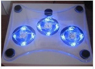 Techno USB CRYSTAL 3 LED Lüfter Kühler für Notebook, Notebooks, Xbox, PS3, PS2, 4 millimeter Dickes Acryl, Hochwertig. - 2