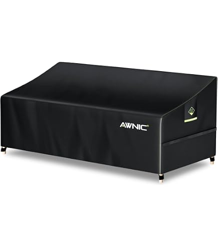 AWNIC Housse De Canapé 2 Places 420D Imperméable – 160 X 85 X 71 Cm, Protection UV & Pluie Pour Salon De Jardin