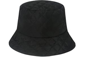 CAMICALMI Fischerhut für Damen, faltbar, gesteppt, für den Außenbereich, warm, winddicht, Winter, gepresst, kariert, Linien