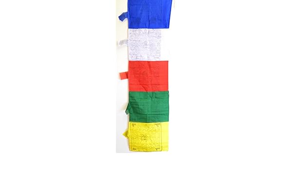 Vertical Bouddhiste Tibétain Drapeaux De Prière Chevaux De