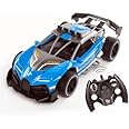 DROPANY Remote Control Stunt Car - High Speed Off-Road RC Vehicle With Lights for Kids (Bugatti 1:16 Spray Car), Blue