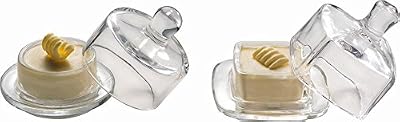 APS gk864 Beurre Pad avec couvercle rond en verre